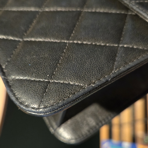 CHANEL LAMBSKIN 24K GOLD Black Quilted Single flap Shoulder bag - Picture 12 of 14